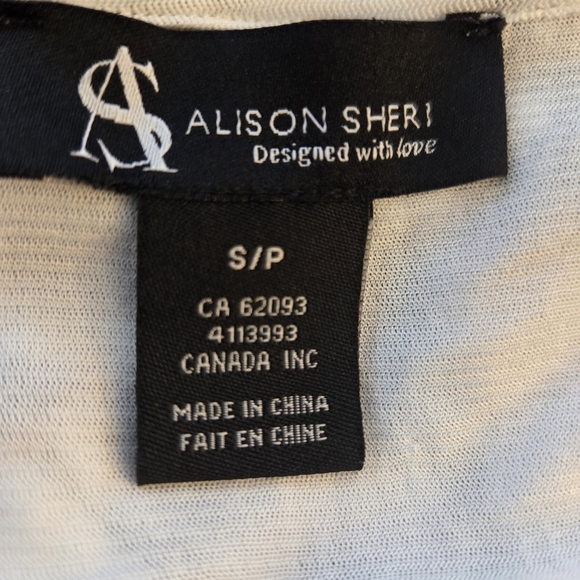 Alison Sheri Monochrome Abstract Midi Dress With Cutouts Size Small - Picture 5 of 5